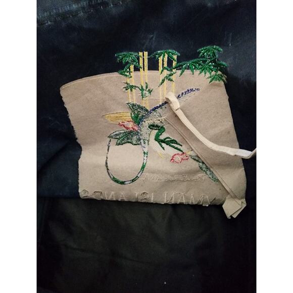 CANVAS TOTE-CAYMAN ISLANDS-BLUE IGUANA-Embroidered-Dark Blue-Beach Bag - Picture 11 of 16